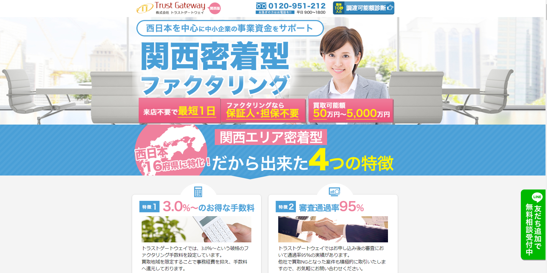 リピート率98％【トラストゲートウェイ】のファクタリング口コミ評判は？徹底調査する！ | 資金調達OneThing